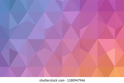 Light Pink, Blue vector gradient triangles texture. Glitter abstract illustration with an elegant triangles. Brand new style for your business design.