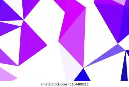 Light Pink, Blue vector gradient triangles pattern. A sample with polygonal shapes. Brand new design for your business.