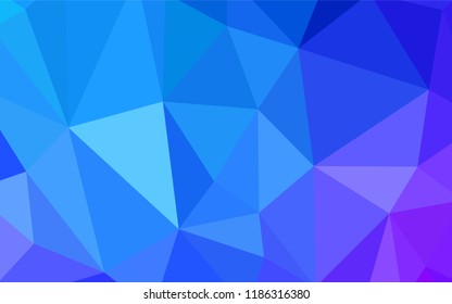 Light Pink, Blue vector gradient triangles texture. Creative illustration in halftone style with triangles. Brand new design for your business.