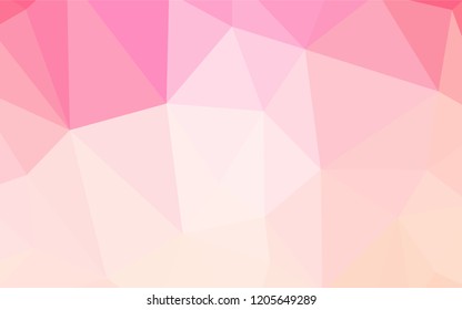 Light Pink, Blue vector gradient triangles template. A completely new color illustration in a polygonal style. A new texture for your web site.