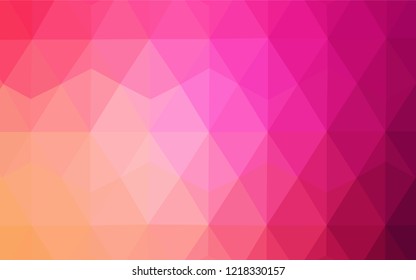 Light Pink, Blue vector gradient triangles pattern. Creative illustration in halftone style with triangles. Template for cell phone's backgrounds.