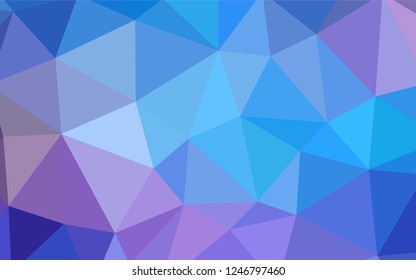 Light Pink, Blue vector gradient triangles texture. Geometric illustration in Origami style with gradient.  Pattern for a brand book's backdrop.