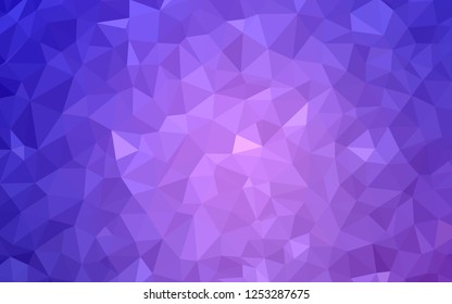 Light Pink, Blue vector gradient triangles pattern. Glitter abstract illustration with an elegant triangles. Best triangular design for your business.