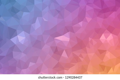 Light Pink, Blue vector gradient triangles template. Modern abstract illustration with triangles. Completely new template for your banner.