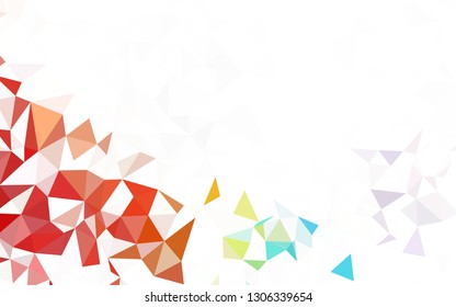 Light Pink, Blue vector gradient triangles pattern. Colorful abstract illustration with triangles. Pattern for a brand book's backdrop.