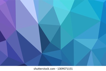 Light Pink, Blue vector gradient triangles texture. Geometric illustration in Origami style with gradient.  Brand new design for your business.
