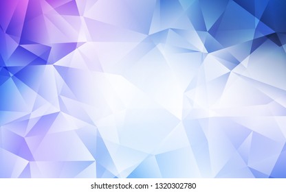 Light Pink, Blue vector gradient triangles template. Colorful illustration in polygonal style with gradient. A completely new design for your leaflet.