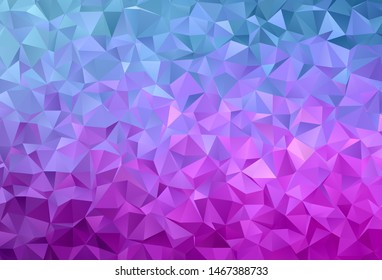 Light Pink, Blue vector gradient triangles template. Shining colorful illustration with triangles. Textured pattern for your backgrounds.