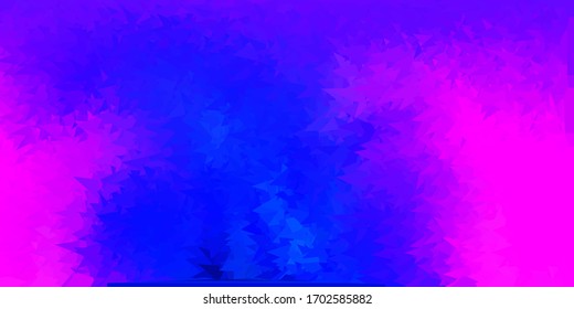 Light pink, blue vector gradient polygon texture. Gradient illustration in polygonal style with triangles. Your design for applications.