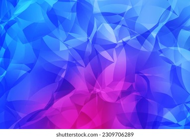 Light Pink, Blue vector gradient triangles pattern. Elegant bright polygonal illustration with gradient. Textured pattern for your backgrounds.