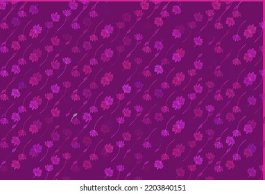 Light Pink, Blue vector hand painted background. Colorful illustration in doodle style with leaves. Pattern for wallpapers and coloring books.