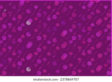 Light Pink, Blue vector hand painted texture. Doodle illustration of leaves in Origami style with gradient. Hand painted design for wrapping, wallpaper.