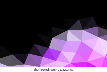 Light Pink, Blue vector hexagon mosaic triangle mosaic. A vague abstract illustration with gradient. Brand new style for your business design.