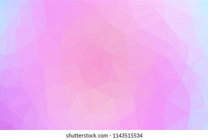 Light Pink, Blue vector hexagon mosaic template. Creative geometric illustration in Origami style with gradient. Brand new style for your business design.