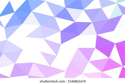Light Pink, Blue vector hexagon mosaic triangle mosaic. Colorful abstract illustration with gradient. The best triangular design for your business.