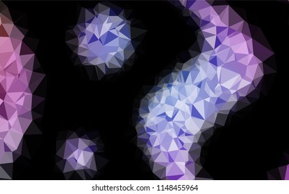 Light Pink, Blue vector hexagon mosaic texture. Shining colored illustration in a Brand new style. A new texture for your design.