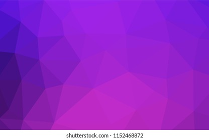 Light Pink, Blue vector hexagon mosaic template. Brand new colored illustration in blurry style with gradient. The best triangular design for your business.