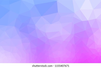 Light Pink, Blue vector hexagon mosaic cover. A completely new color illustration in a vague style. A new texture for your design.
