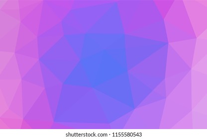 Light Pink, Blue vector hexagon mosaic template. Modern geometrical abstract illustration with gradient. A completely new template for your business design.