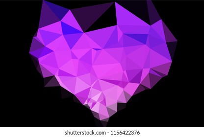Light Pink, Blue vector hexagon mosaic texture. Glitter abstract illustration with an elegant design. A completely new template for your business design.