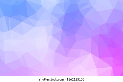 Light Pink, Blue vector hexagon mosaic cover. Colorful illustration in abstract style with gradient. The polygonal design can be used for your web site.