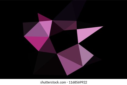 Light Pink, Blue vector hexagon mosaic texture. Triangular geometric sample with gradient.  Brand new design for your business.