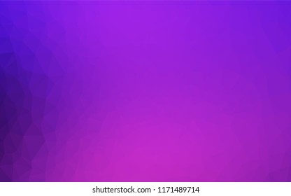 Light Pink, Blue vector hexagon mosaic template. An elegant bright illustration with gradient. The textured pattern can be used for background.