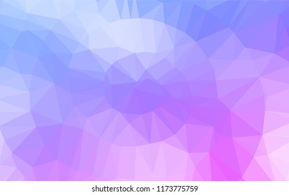 Light Pink, Blue vector hexagon mosaic cover. A sample with polygonal shapes. A completely new template for your business design.