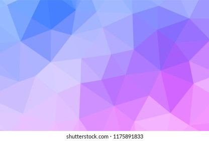 Light Pink, Blue vector hexagon mosaic texture. A vague abstract illustration with gradient. A new texture for your design.