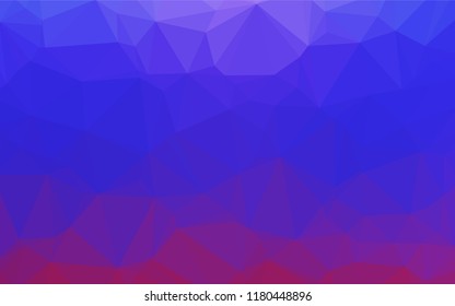 Light Pink, Blue vector hexagon mosaic template. Shining colored illustration in a Brand new style. The best triangular design for your business.