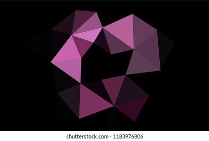 Light Pink, Blue vector hexagon mosaic texture. A vague abstract illustration with gradient. Brand new design for your business.