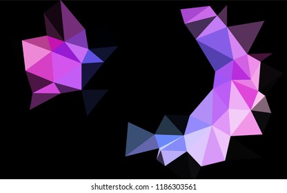 Light Pink, Blue vector hexagon mosaic cover. Shining colored illustration in a Brand new style. A completely new template for your business design.