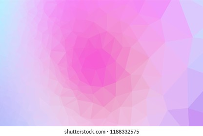 Light Pink, Blue vector hexagon mosaic template. Creative illustration in halftone style with gradient. The elegant pattern can be used as part of a brand book.
