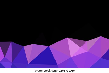 Light Pink, Blue vector hexagon mosaic cover. Creative geometric illustration in Origami style with gradient. A completely new template for your business design.
