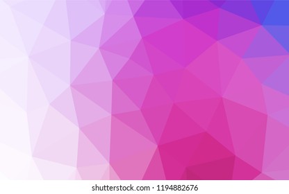 Light Pink, Blue vector hexagon mosaic cover. Shining colored illustration in a Brand new style. The polygonal design can be used for your web site.