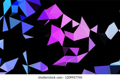 Light Pink, Blue vector hexagon mosaic texture. Glitter abstract illustration with an elegant design. A new texture for your design.