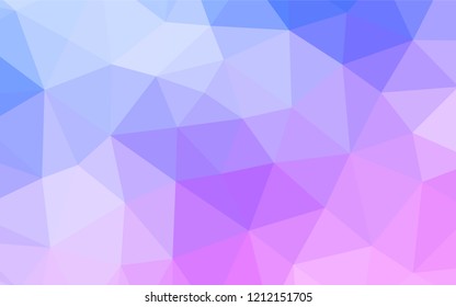 Light Pink, Blue vector hexagon mosaic cover. Colorful abstract illustration with gradient. A completely new design for your business.