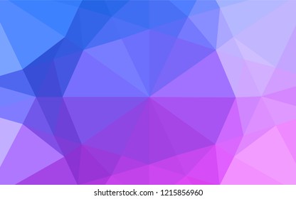 Light Pink, Blue vector hexagon mosaic template. A sample with polygonal shapes. The best triangular design for your business.