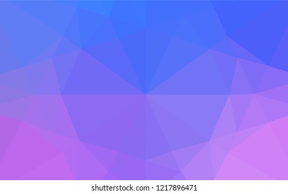 Light Pink, Blue vector hexagon mosaic template. Modern geometrical abstract illustration with gradient. The template can be used as a background for cell phones.