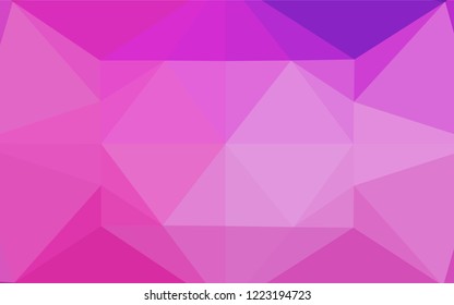 Light Pink, Blue vector hexagon mosaic template. An elegant bright illustration with gradient. The completely new template can be used for your brand book.
