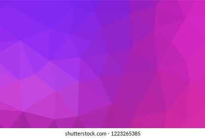 Light Pink, Blue vector hexagon mosaic template. Creative geometric illustration in Origami style with gradient. A completely new template for your business design.