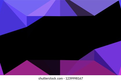 Light Pink, Blue vector hexagon mosaic template. A sample with polygonal shapes. The polygonal design can be used for your web site.