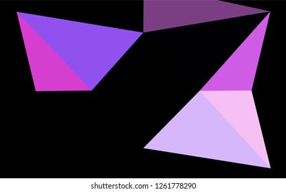 Light Pink, Blue vector hexagon mosaic cover. Shining colored illustration in a Brand new style. The best triangular design for your business.