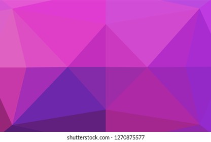 Light Pink, Blue vector hexagon mosaic cover. Colorful abstract illustration with gradient. The polygonal design can be used for your web site.