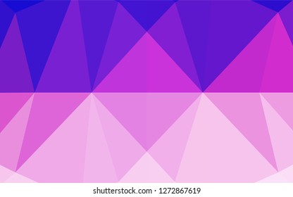 Light Pink, Blue vector hexagon mosaic texture. An elegant bright illustration with gradient. The completely new template can be used for your brand book.