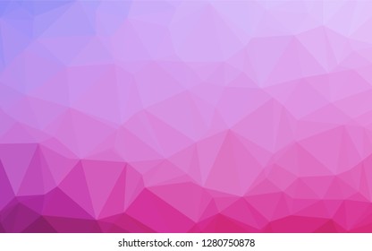 Light Pink, Blue vector hexagon mosaic cover. Glitter abstract illustration with an elegant design. The polygonal design can be used for your web site.