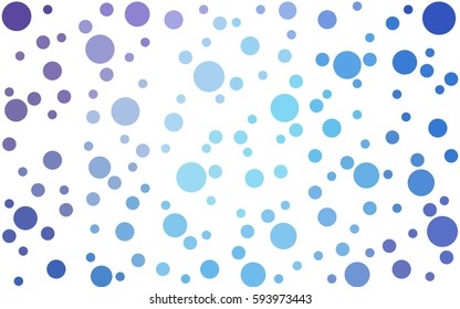Light Pink, Blue vector illustration which consist of circles. Dotted gradient design for your business. Creative geometric background in halftone style with colored spots.