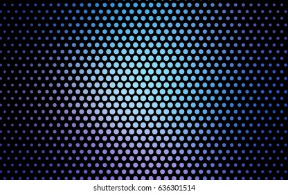 Light Pink, Blue vector illustration which consist of circles. Dotted gradient design for your business. Creative geometric background in halftone style with colored spots.