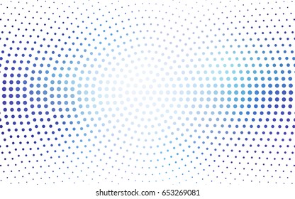 Light Pink, Blue vector illustration which consist of circles. Dotted gradient design for your business. Creative geometric background in halftone style with colored spots.