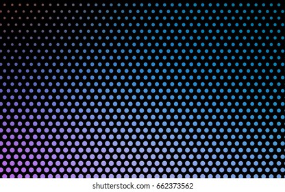 Light Pink, Blue vector illustration which consist of circles. Dotted gradient design for your business. Creative geometric background in halftone style with colored spots.